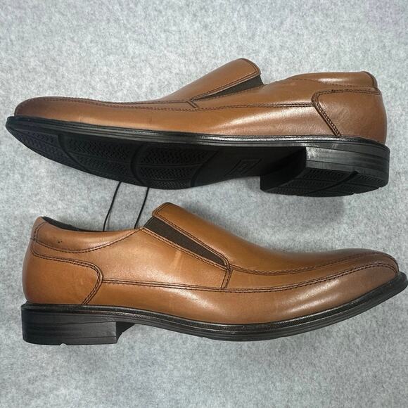 Kenneth Cole New York Len Slip On Men\'s Size 12 Tan Cognac Leather Dress Loafers main image 5